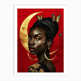 Ebony And Gold Art Print