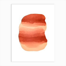 Orange Watercolor Painting Art Print