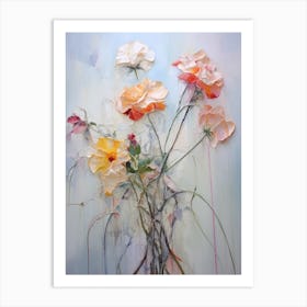 Abstract Flower Painting Carnation 2 Art Print