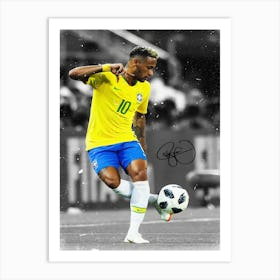 Neymar Brazil Art Print