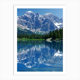 Reflection Of Mountains In A Lake 1 Art Print