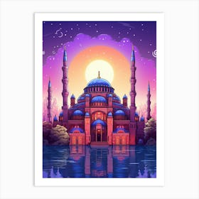 Hagia Sophia Ayasofya Pixel Art 6 Art Print