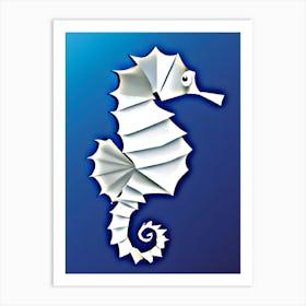 Origami Seahorse Art Print