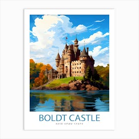 Boldt Castle New York State TTravel Poster Art Print