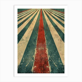 Striped Road Art Print