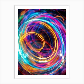 Abstract Colorful Light Art Print