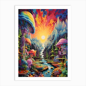 Psychedelic Forest Art Print