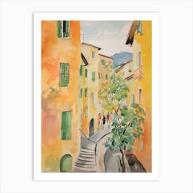 Prato, Italy Watercolour Streets 3 Art Print