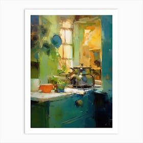 Green Kitchen Art Print