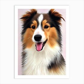 Shetland Sheepdog Watercolour Dog Art Print