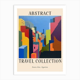Abstract Travel Collection Poster Buenos Aires Argentina 3 Art Print