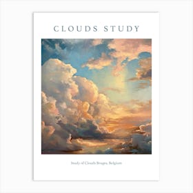 Study Of Clouds Bruges, Belgium 2 Art Print