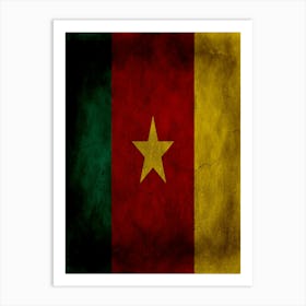 Cameroon Flag Texture Art Print