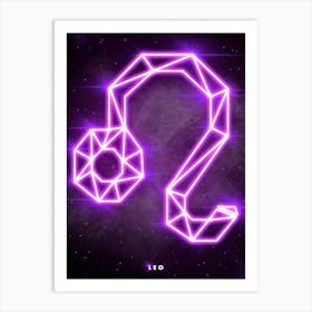 Leo Neon Sign Art Print