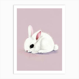 White Bunny 2 Art Print