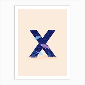 Letter X Xray Fish Art Print
