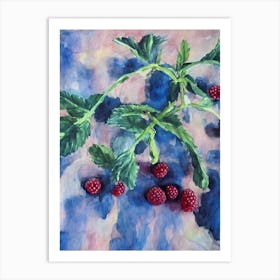 Raspberry 2 Classic Fruit Art Print