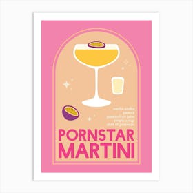 Pornstar Martini Cocktail Art Print