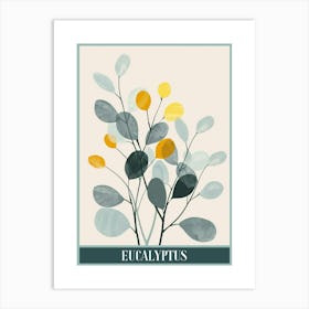 Eucalyptus Tree Illustration Flat 8 Poster Art Print