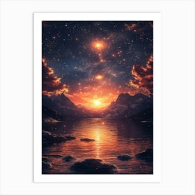 Starry Night Sky 33 Art Print