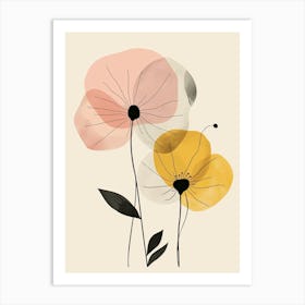 Naples Flower Market Boho Minimalist Style 1 Art Print