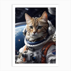 Cat In Space 4 Art Print