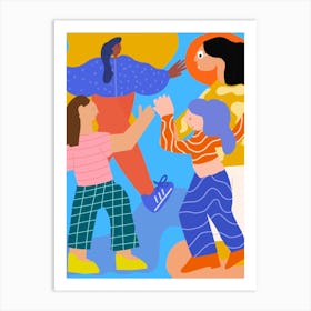 Group Of People Dancing Art Print