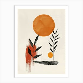 Timeless Cosmic Tones Mid Century Style Art Print