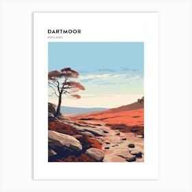 Dartmoor National Park England 4 Hiking Trail Landscape Poster Art Print