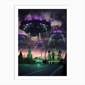 Ufos In Moscow Art Print