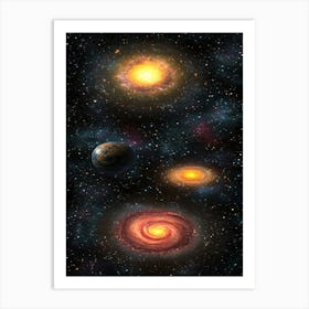 Galaxy In Space 16 Art Print