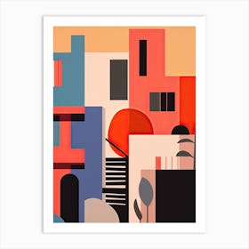 Cape Town, South Africa, Bold Outlines 3 Art Print