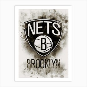 Brooklyn Nets Paint Art Print