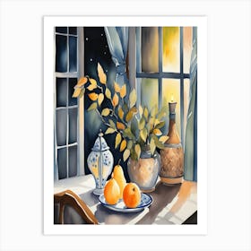 Table By The Window Art Print