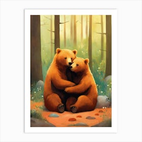 Cute bears  Art Print
