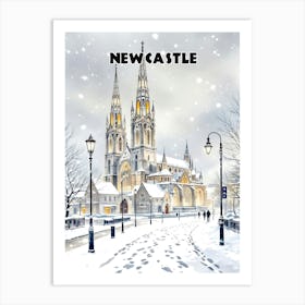 Newcastle Retro Vintage Travel V 02 Art Print