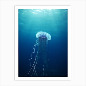 Sea Nettle Jellyfish Ocean Realistic 3 Art Print