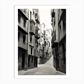 Girona, Spain, Black And White Photography 2 Art Print