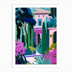 Villa Cimbrone Gardens, 1, Italy Abstract Still Life Art Print