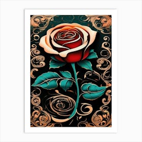 Rose Painting Art Print