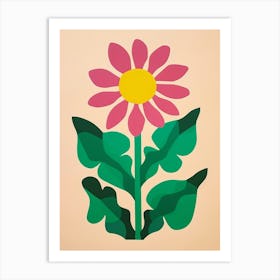 Cut Out Style Flower Art Sunflower 1 Art Print