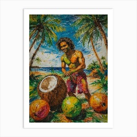Coconut Man Art Print