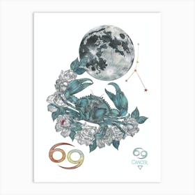 Cancer Crab Art Print