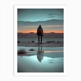 Man Standing In The Desert 1 Art Print
