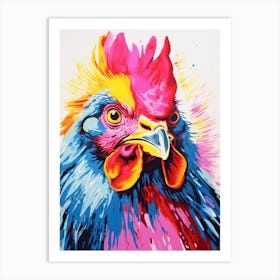 Andy Warhol Style Bird Chicken 2 Art Print