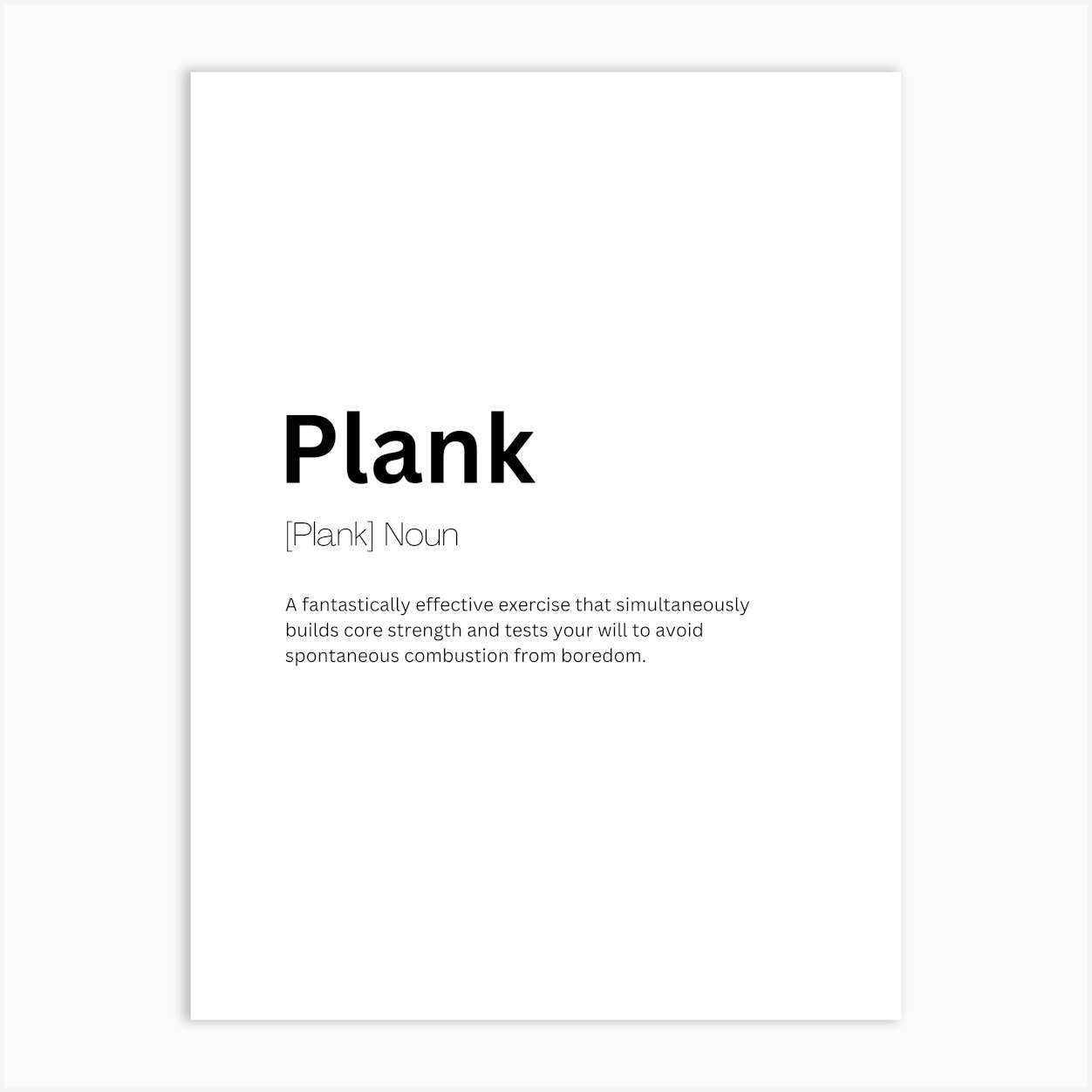 Plank Definition Meaning Art Print by Kaigozen