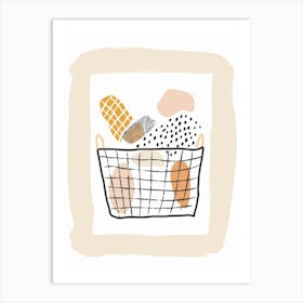 Basket Of Corn Art Print