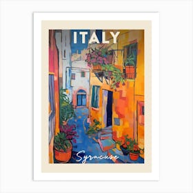 Syracuse Italy 1 Fauvist Painting Travel Poster Art Print