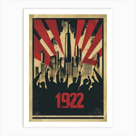 Aihrgdesign A Vintage Political Poster Marking The Formation 13 Affiche