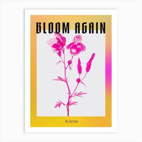 Hot Pink Aconitum 1 Poster Art Print